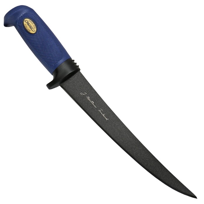 MARTTIINI Oy Filleting Knife "Martef Filleting Knife 19" Handle blue Leather sheath